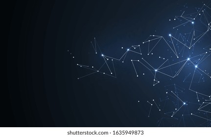 Abstract polygonal space. Global network graphic concept. Big data visualization. Background concept for your design