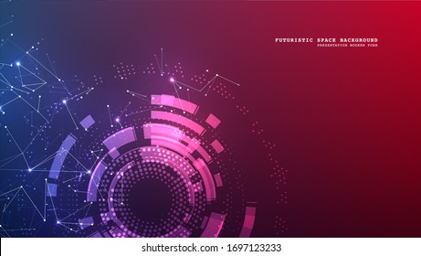 Abstract polygonal space. Global network graphic concept. Glowing lines background. Graphic concept for your design
