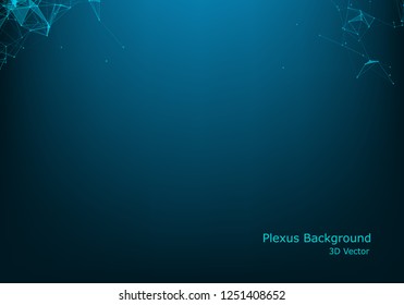 Abstract polygonal space low poly dark background with connecting dots and lines. Connection structure.