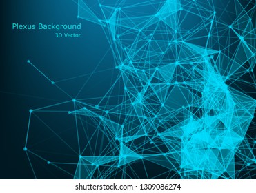 Abstract polygonal space low poly dark background with connecting dots and lines. Connection structure. Science. Futuristic polygonal background. Triangular. Wallpaper. Business