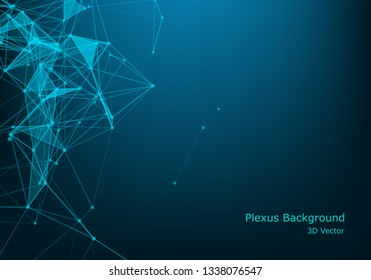 Abstract polygonal space low poly dark background with connecting dots and lines. Connection structure. Science background. Futuristic polygonal Triangular background. Wallpaper. Business .Big data.