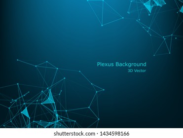 Abstract polygonal space low poly dark background with connecting dots and lines. Connection structure. Science background. Futuristic polygonal background. Triangular background. Wallpaper. Business