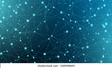 Abstract polygonal space low poly dark background 