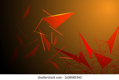 Abstract polygonal space low poly dark background 