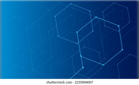 Abstract polygonal space low poly dark background with connecting dots and lines. Connection structure.