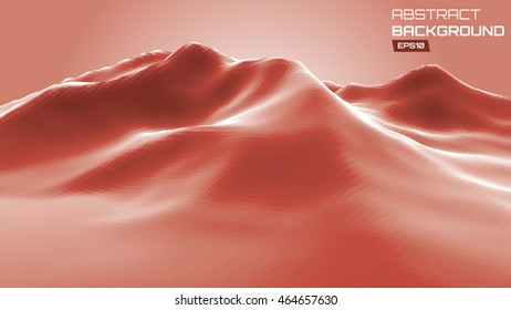 Abstract polygonal space low poly background. Connection structure. Futuristic HUD background.