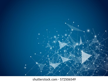 Abstract polygonal space low poly background