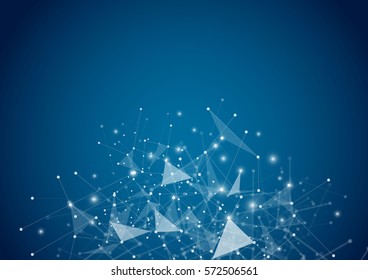 Abstract polygonal space low poly background