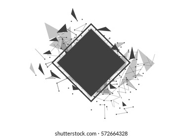Abstract polygonal space low poly background