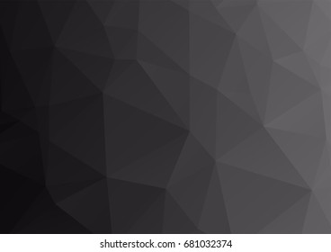 Abstract polygonal space low poly dark background, Polygon shapes background, low poly triangles mosaic, vector design, creative background, templates design, black background
