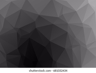 Abstract polygonal space low poly dark background, Polygon shapes background, low ply triangles mosaic, vector design, creative background, templates design, black background