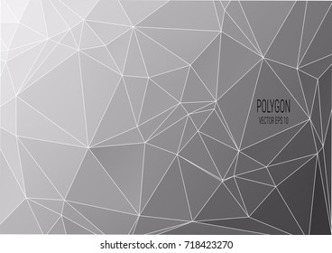 Abstract polygonal space low poly dark background, Polygon shapes background, low poly triangles mosaic, vector design, creative background, templates design, black background