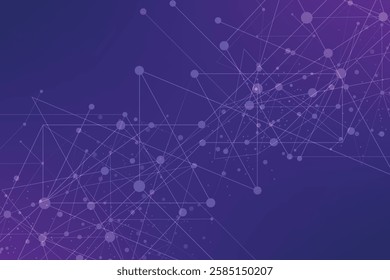 Abstract polygonal space. Triangles with connecting dots and lines. Background concept for your design