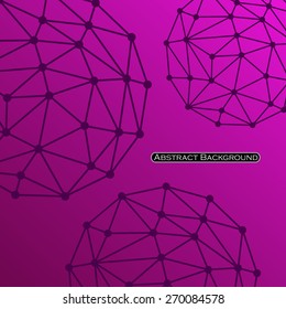 Abstract polygonal sphere background. Futuristic style card. Vector illustration. Eps 10