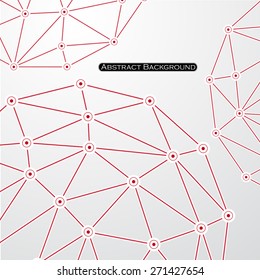 Abstract polygonal sphere background. Futuristic style card. Vector illustration. Eps 10