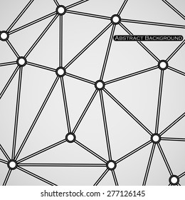 Abstract polygonal sphere background. Futuristic style card. Vector illustration. Eps 10