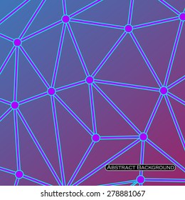 Abstract polygonal sphere background. Futuristic style card. Vector illustration. Eps 10