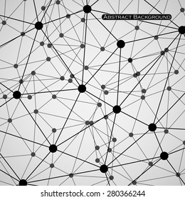 Abstract polygonal sphere background. Futuristic style card. Vector illustration. Eps 10