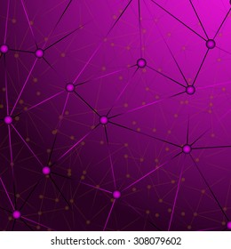 Abstract polygonal sphere background. Futuristic style card. Vector illustration. Eps 10