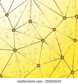 Abstract polygonal sphere background. Futuristic style card. Vector illustration. Eps 10