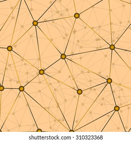 Abstract polygonal sphere background. Futuristic style card. Vector illustration. Eps 10