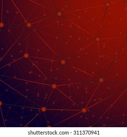 Abstract polygonal sphere background. Futuristic style card. Vector illustration. Eps 10