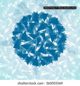 Abstract polygonal sphere with triangles. Vector illustration. Eps 10