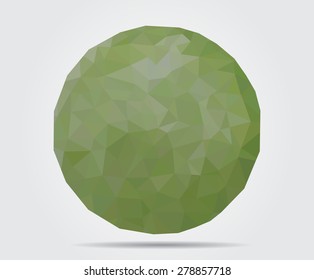Abstract polygonal sphere.Geometric round shape.Vector illustration.