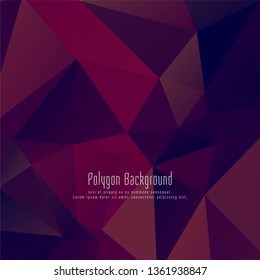 Abstract polygonal stylish vector background