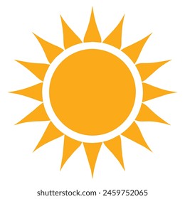 Abstract polygonal sun logo design, Solar sunburst icon. Geometric triangle shapes