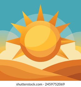 Abstract polygonal sun logo design, Solar sunburst icon. Geometric triangle shapes