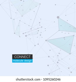 Abstract polygonal technology background with connecting dots and lines.