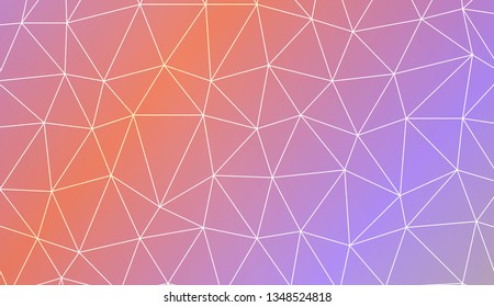 Abstract polygonal template. Decorative design for your idea. Vector illustration. Blur Sweet Dreamy Gradient Color Background