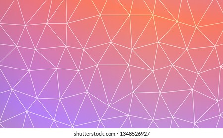 Abstract polygonal template. Decorative design for your idea. Vector illustration. Blur Sweet Dreamy Gradient Color Background