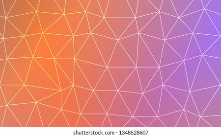 Abstract polygonal template. Decorative design for your idea. Vector illustration. Blur Sweet Dreamy Gradient Color Background