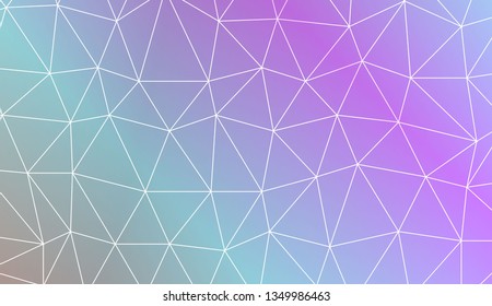 Abstract polygonal template. Decorative design for your idea. Vector illustration. Blur Sweet Dreamy Gradient Color Background