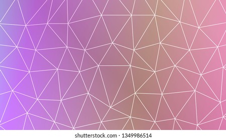 Abstract polygonal template. Decorative design for your idea. Vector illustration. Blur Sweet Dreamy Gradient Color Background