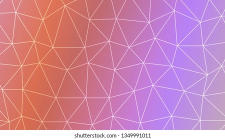 Abstract polygonal template. Decorative design for your idea. Vector illustration. Blur Sweet Dreamy Gradient Color Background