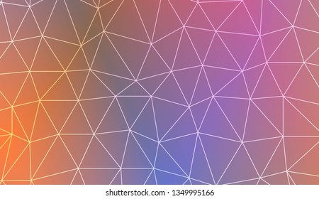 Abstract polygonal template. Decorative design for your idea. Vector illustration. Blur Sweet Dreamy Gradient Color Background