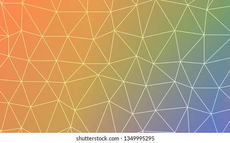 Abstract polygonal template. Decorative design for your idea. Vector illustration. Blur Sweet Dreamy Gradient Color Background