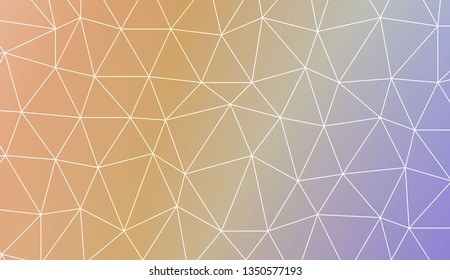 Abstract polygonal template. Decorative design for your idea. Vector illustration. Blur Sweet Dreamy Gradient Color Background