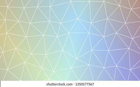 Abstract polygonal template. Decorative design for your idea. Vector illustration. Blur Sweet Dreamy Gradient Color Background