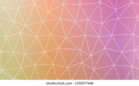 Abstract polygonal template. Decorative design for your idea. Vector illustration. Blur Sweet Dreamy Gradient Color Background