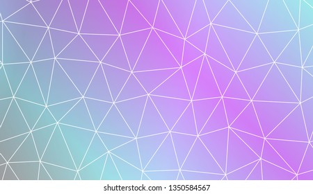 Abstract polygonal template. Decorative design for your idea. Vector illustration. Blur Sweet Dreamy Gradient Color Background