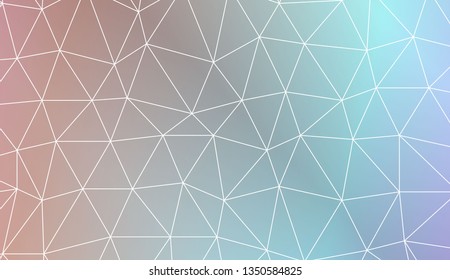 Abstract polygonal template. Decorative design for your idea. Vector illustration. Blur Sweet Dreamy Gradient Color Background