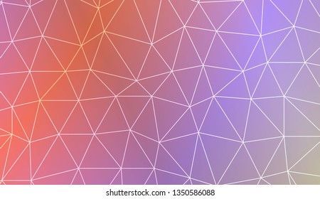 Abstract polygonal template. Decorative design for your idea. Vector illustration. Blur Sweet Dreamy Gradient Color Background