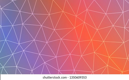 Abstract polygonal template. Decorative design for your idea. Vector illustration. Blur Sweet Dreamy Gradient Color Background