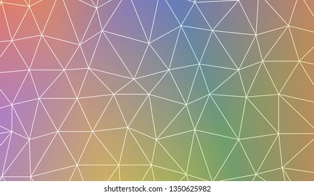 Abstract polygonal template. Decorative design for your idea. Vector illustration. Blur Sweet Dreamy Gradient Color Background