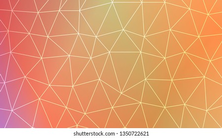 Abstract polygonal template. Decorative design for your idea. Vector illustration. Blur Sweet Dreamy Gradient Color Background