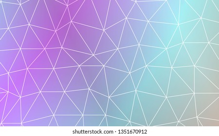 Abstract polygonal template. Decorative design for your idea. Vector illustration. Blur Sweet Dreamy Gradient Color Background